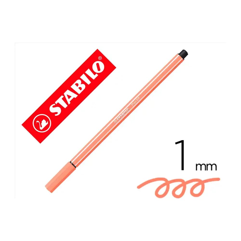 Stabilo Rotulador stabilo acuarelable pen 68 carne claro punta gruesa 1mm