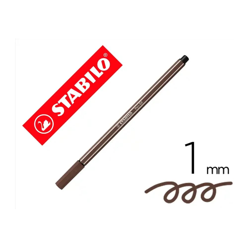 Stabilo Rotulador stabilo acuarelable pen 68 sombra punta gruesa 1mm