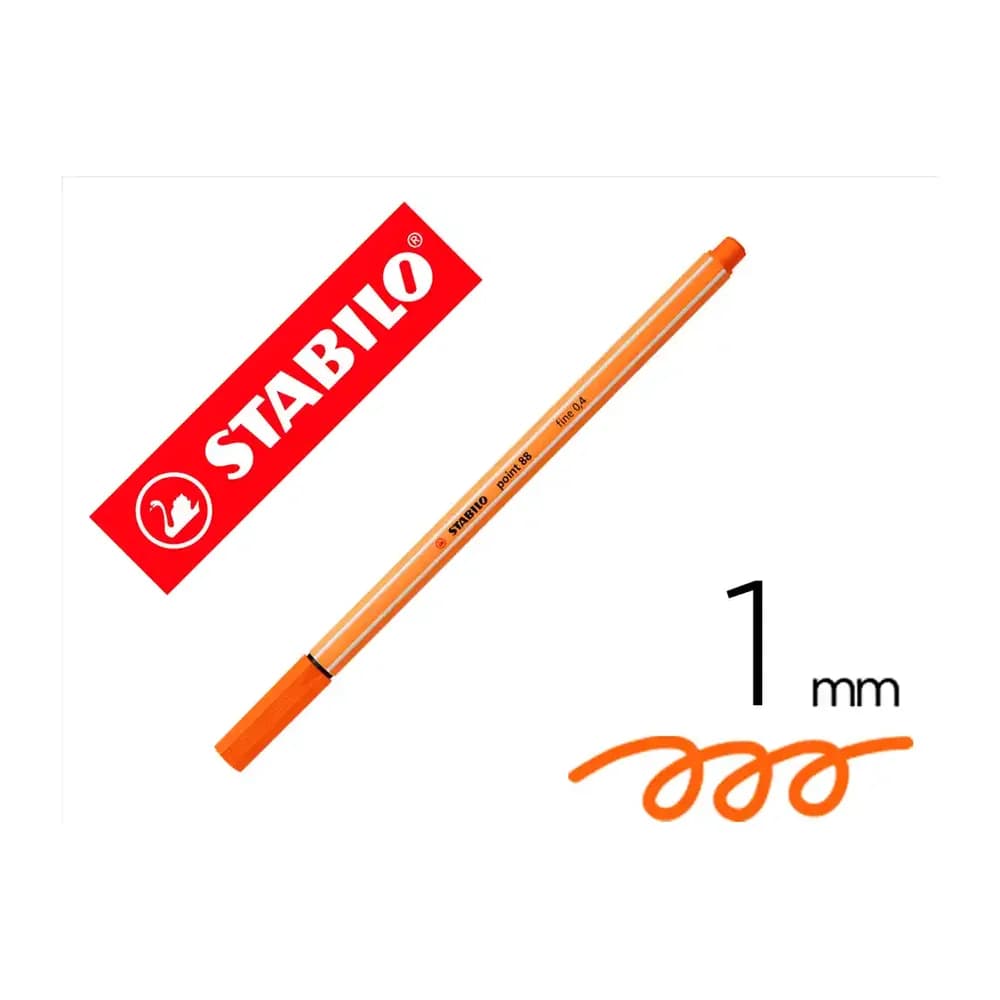 Stabilo Rotulador stabilo punta de fib ra point 88 bermellon palido punta fina 0,4mm