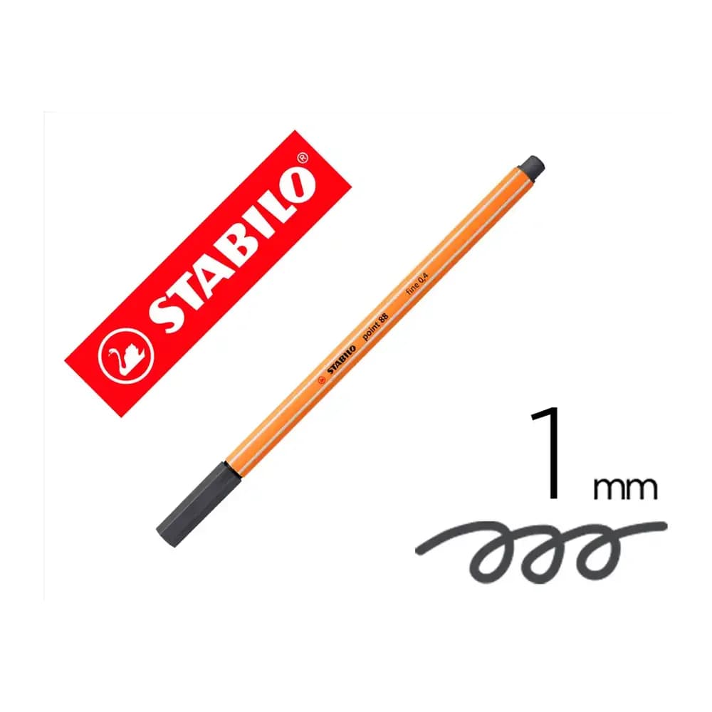 Stabilo Rotulador stabilo punta de fib ra point 88 gris azulado intenso punta fina 0,4mm