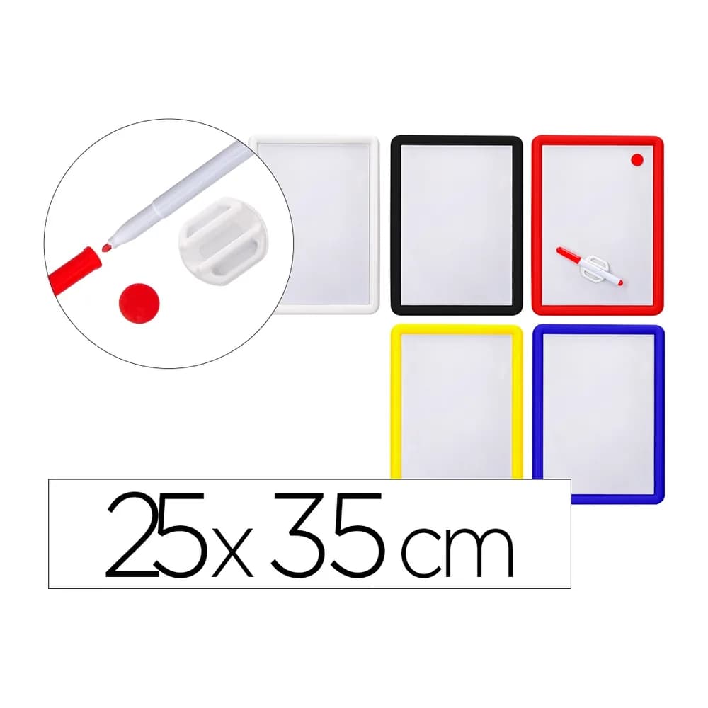 Csp Pizarra blanca magnetica 25x35 cm con rotulador y borrador