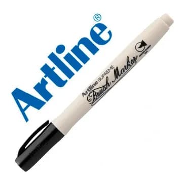 Artline Rotulador artline supreme brush pintura base de agua punta tipo pincel trazo variable negro