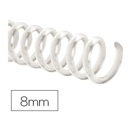 Q-connect Espiral plastico q-connect transparente 32 5:1 8mm 1,8mm caja de 100 unidades