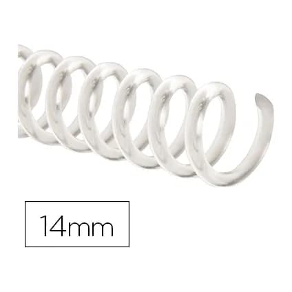 Q-connect Espiral plastico q-connect transparente 32 5:1 14mm 1,8mm caja de 100 unidades