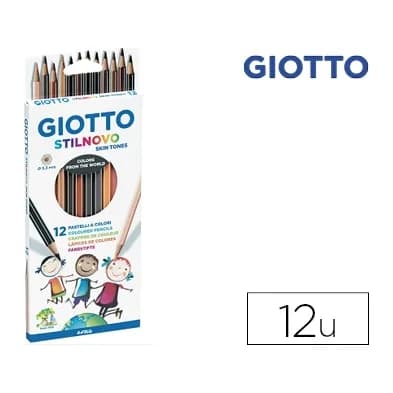 Giotto Lapices de colores giotto stilnovo skin tones caja de 12 colores surtidos