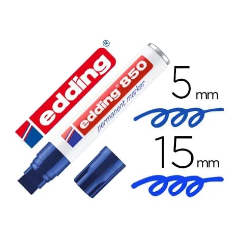 Edding Rotulador edding marcador permanente 850 azul punta biselada 5-15 mm recargable