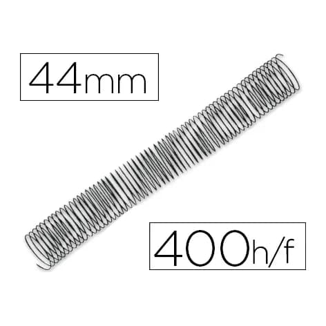 Q-connect Espiral metalico q-connect 64 5:1 44mm 1,2mm caja de 25 unidades