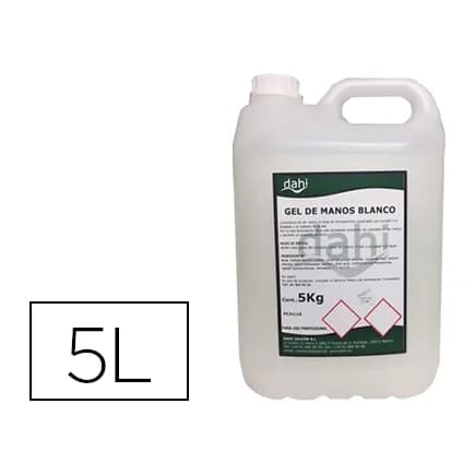 Dahi Gel de manos dahi blanco nacarado garrafa de 5 litros