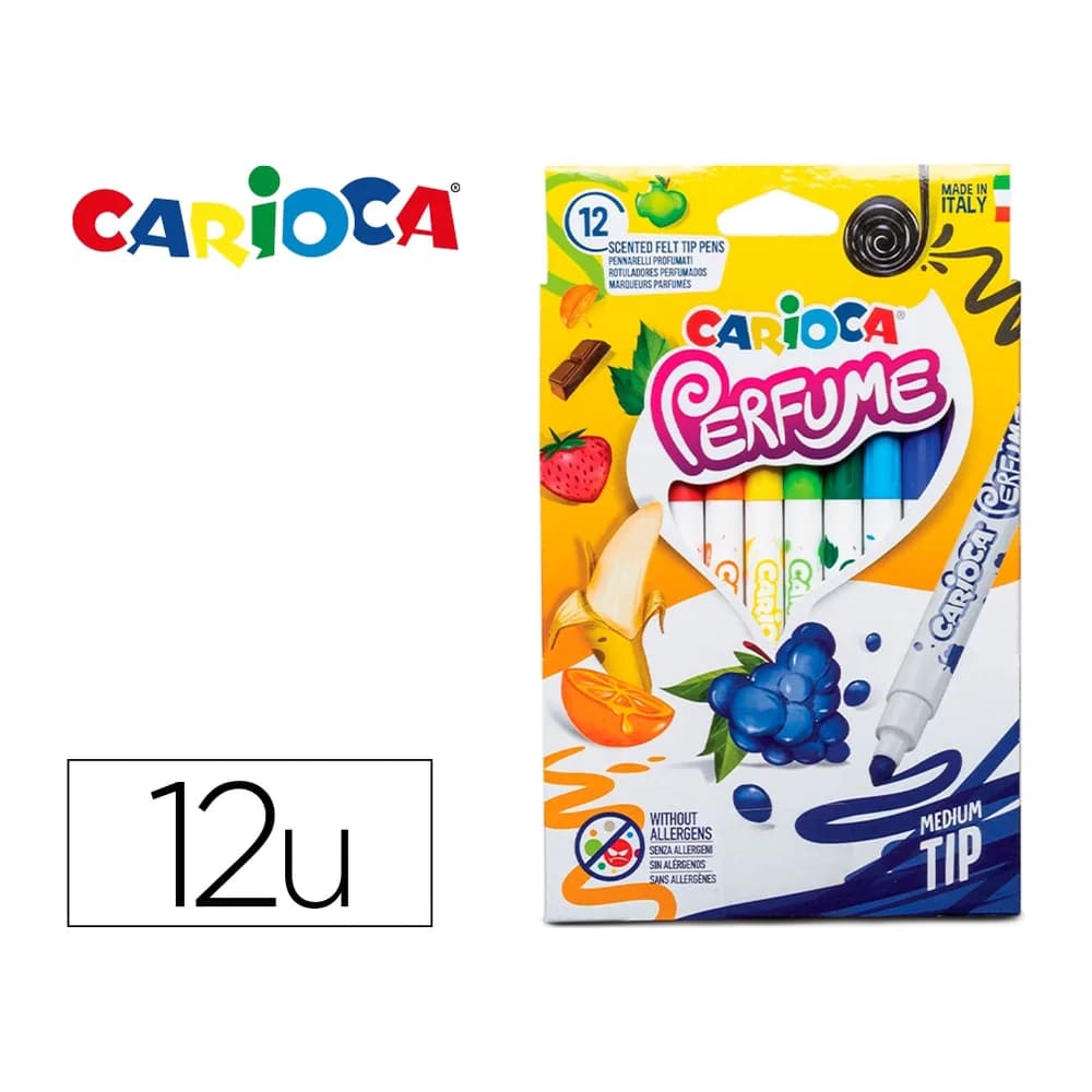 Carioca Rotulador carioca perfume caja de 12 unidades colores surtidos