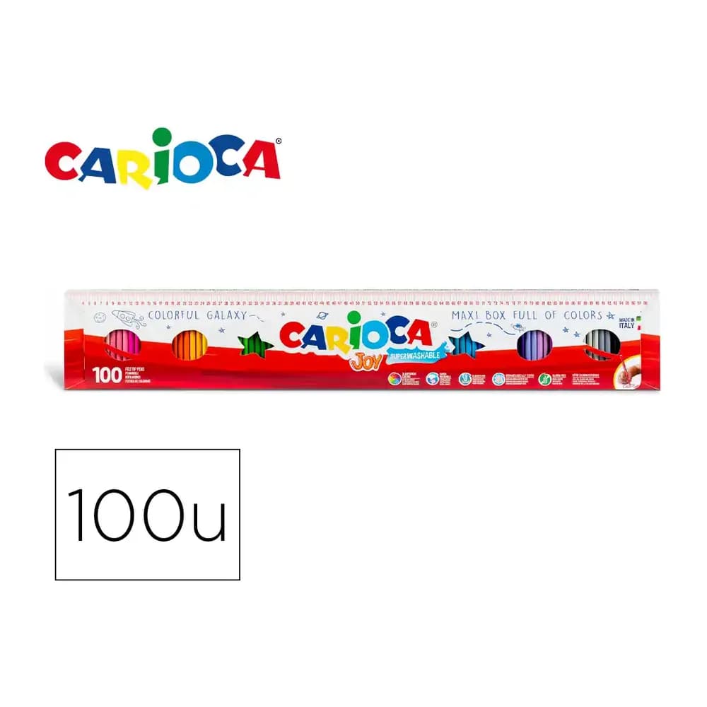 Carioca Rotulador carioca joy metro caja de 100 unidades colores surtidos