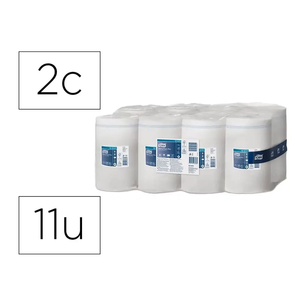 Tork Papel secamanos tork secado extra ancho 215 mm largo 74,9 mt 2 capas para dispensador m1 paquete de 11 unidades