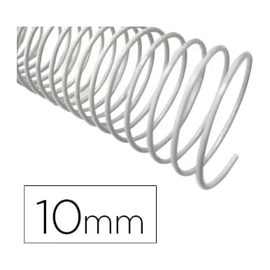 Q-connect Espiral metalico q-connect blanco 64 5:1 10 mm 1mm caja de 200 unidades