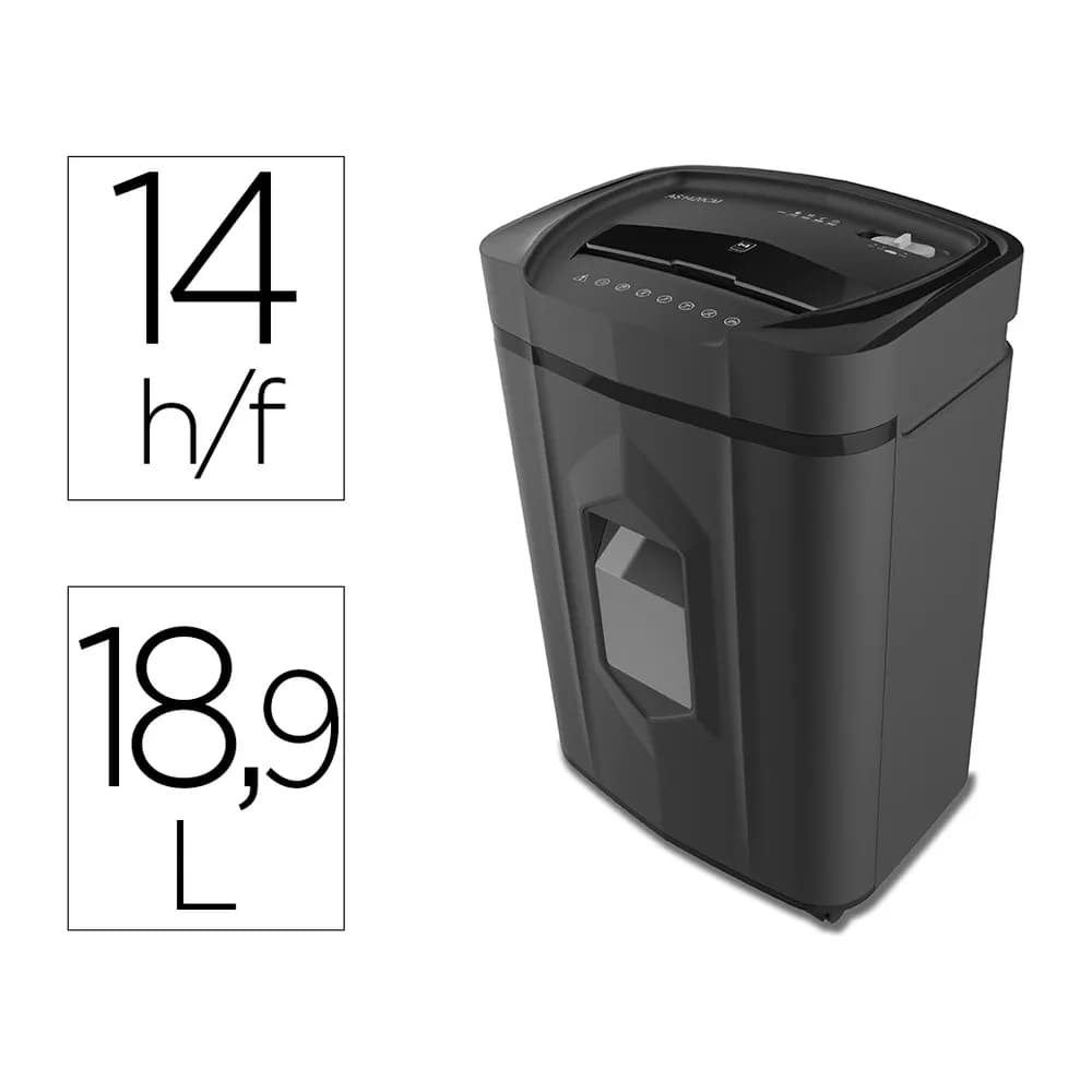 Q-connect Destructora de documentos q-connect kf17109 seguridad p4capacidad de corte 14 hojas clips grapas tarjetas y cd