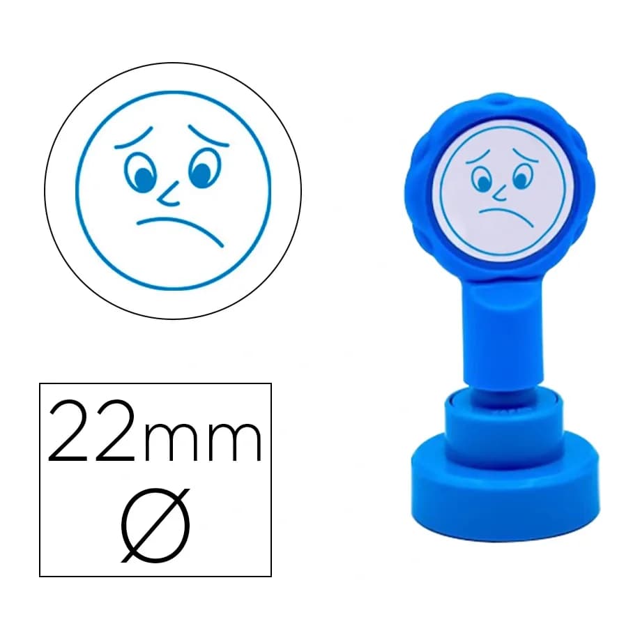Artline Sello artline emoticono disgusto color azul 22 mm diametro