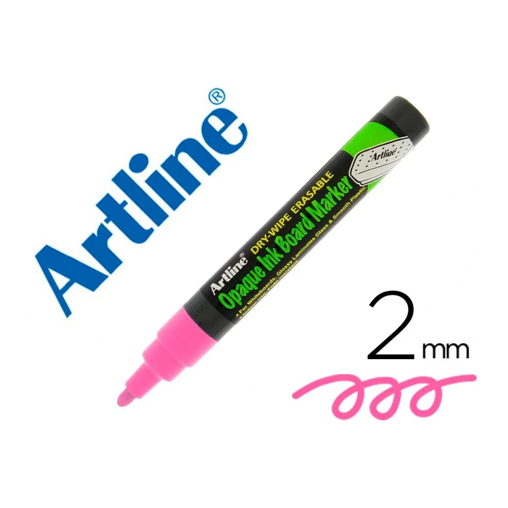 Artline Rotulador artline pizarra epd-4 color rosa fluorescente opaque ink board punta redonda 2 mm