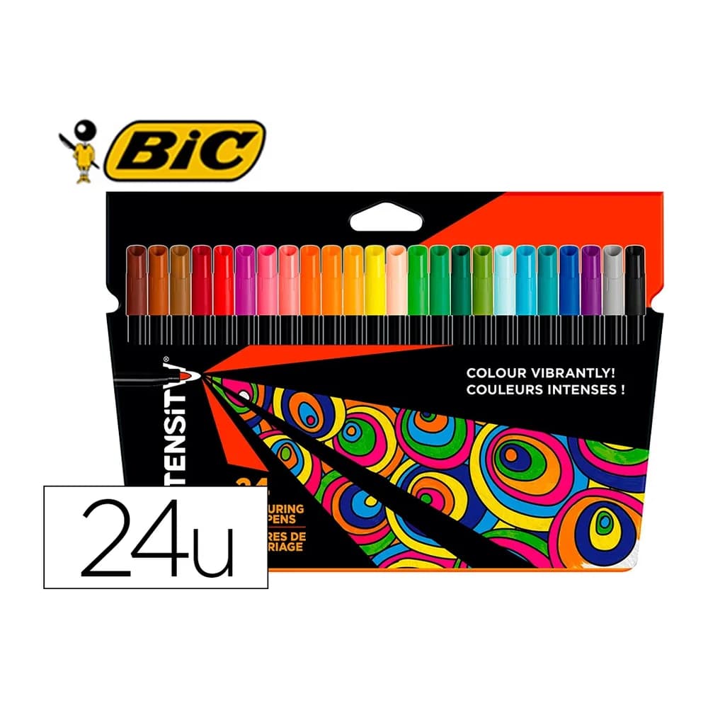 Bic Rotulador bic intensity estuche de 24 colores surtidos
