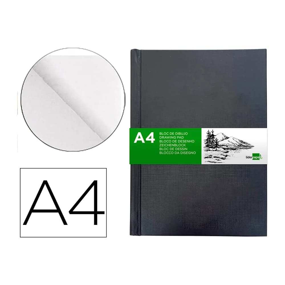 Liderpapel Bloc dibujo liderpapel esbozos encuadernado din a4 210x297 mm 100 hojas 100 gr/m2