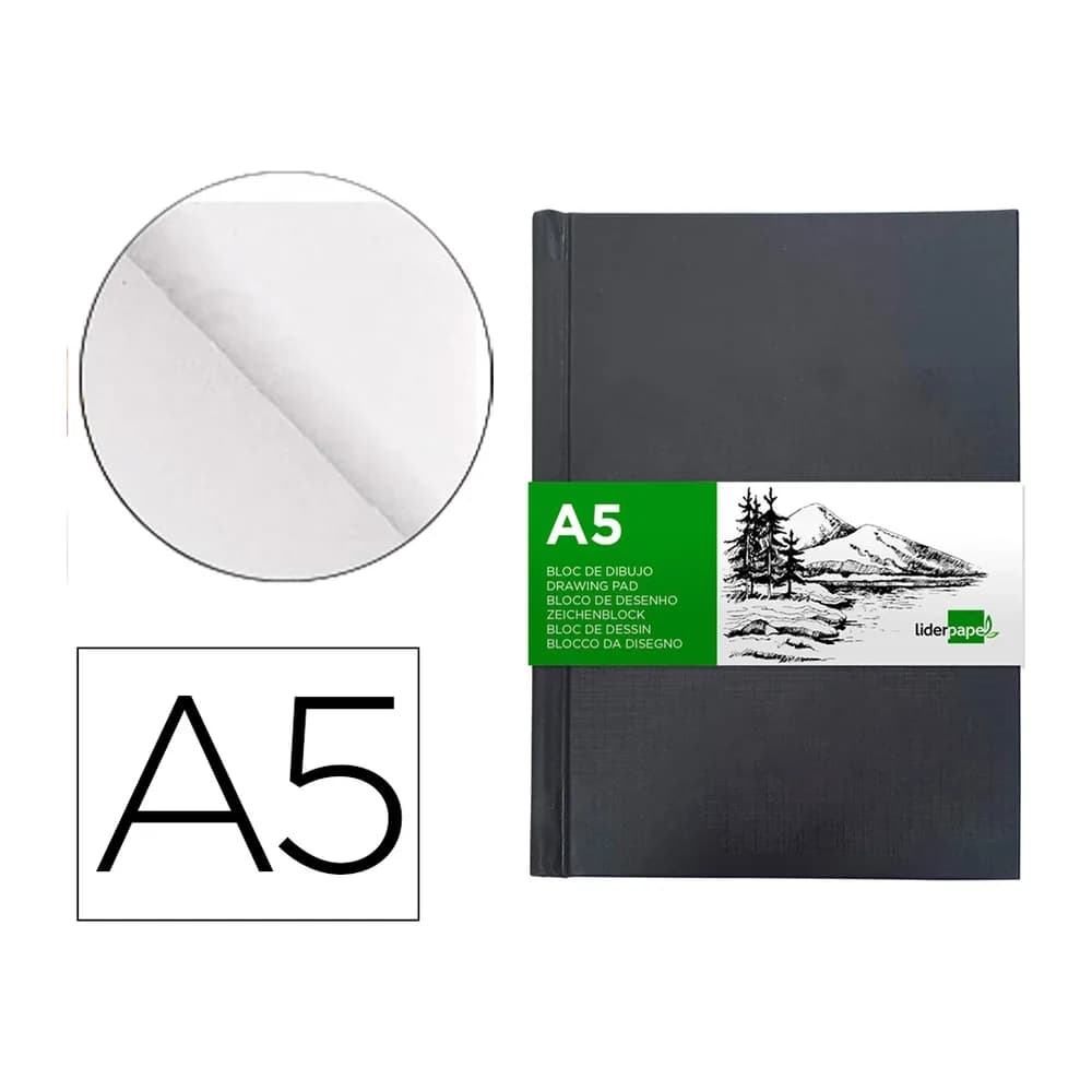 Liderpapel Bloc dibujo liderpapel esbozos encuadernado din a5 210x148 mm 100 hojas 100 gr/m2