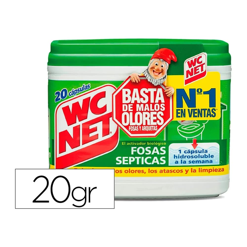 Uhu Elimina olores wc net fosas septicas capsula de 18 gr caja de 20 unidades