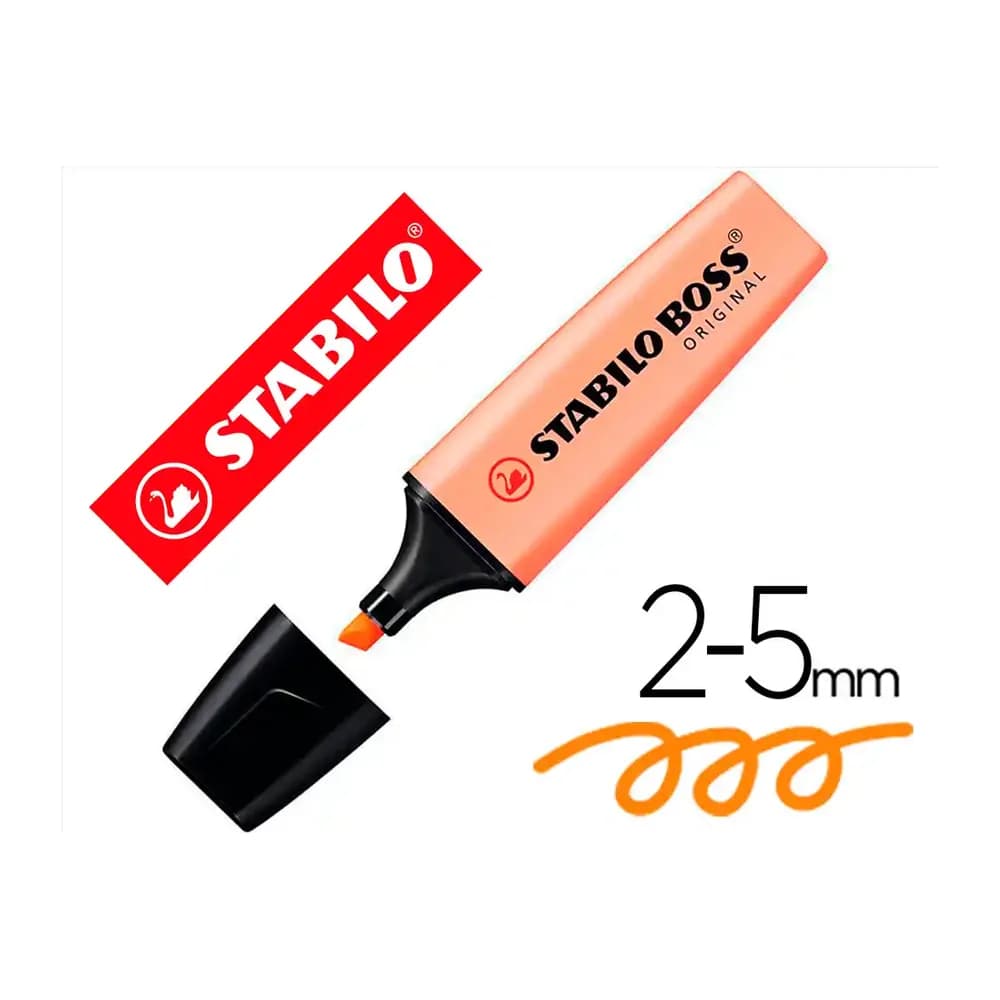 Stabilo Rotulador stabilo boss fluorescente 70 pastel naranja palido