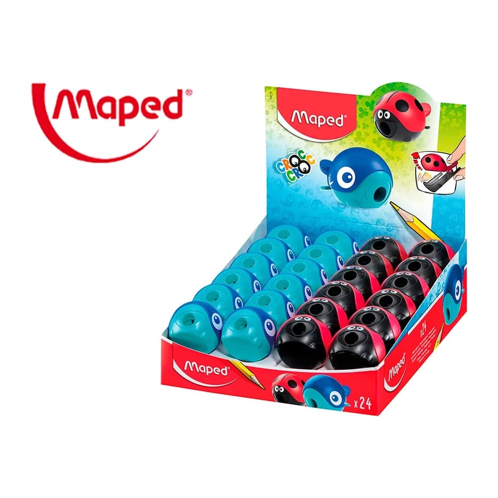 Maped Sacapuntas maped plastico croc croc easy 1 uso con deposito