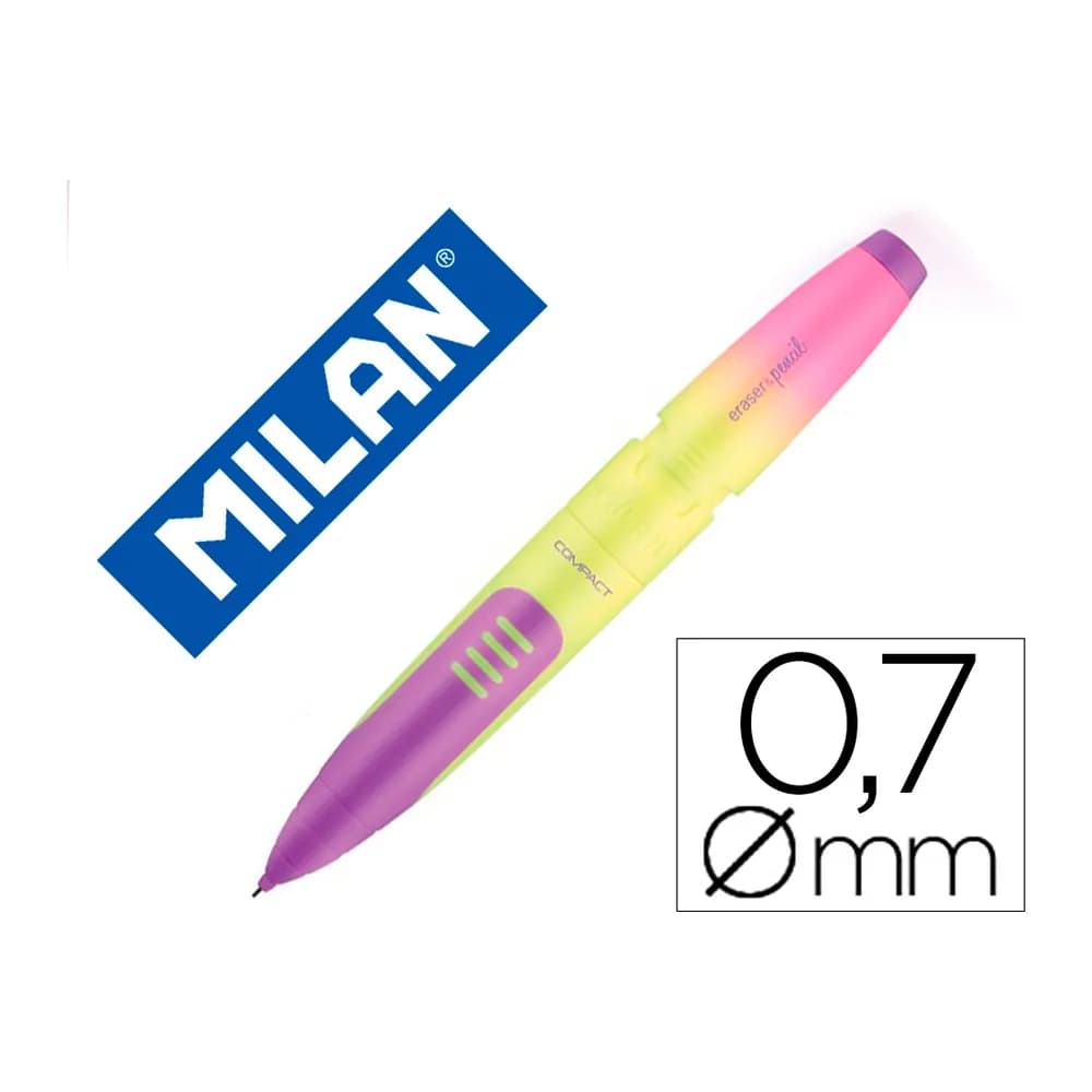 Milan Portaminas milan compact sunset 0,7 mm con goma de borrar colores surtidos