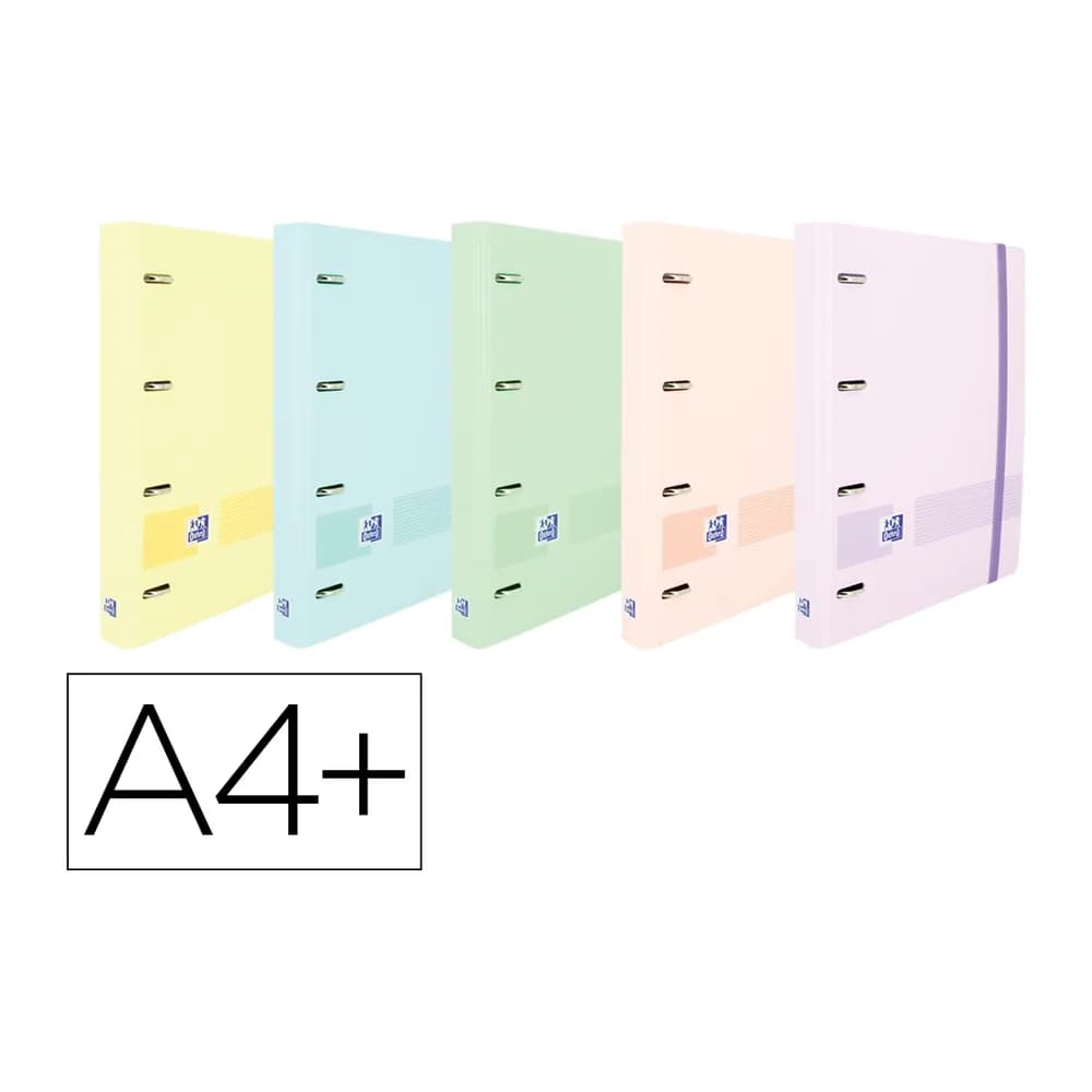 Oxford Carpeta con recambio oxford europeanbinder live&go din a4+polyfoam 4 anillas 35 mm cuadro 5 mm colores