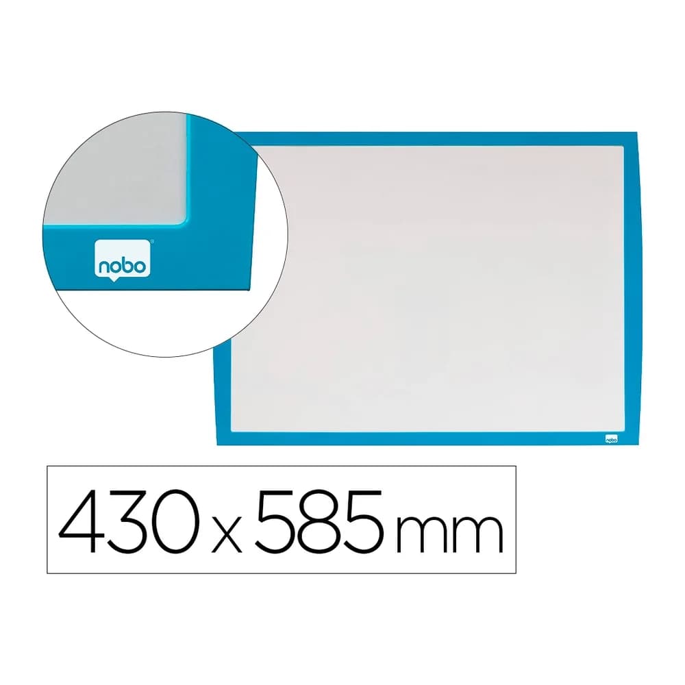 Nobo Pizarra blanca nobo magnetica marco azul 430x585 mm