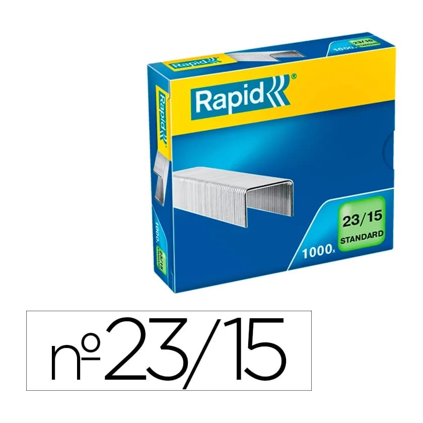 Rapid Grapas rapid 23/15 mm galvanizada caja de 1000 unidades