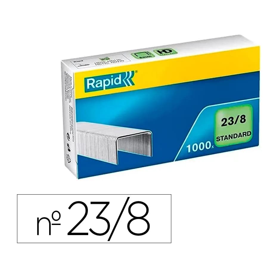 Rapid Grapas rapid 23/8 mm galvanizada caja de 1000 unidades
