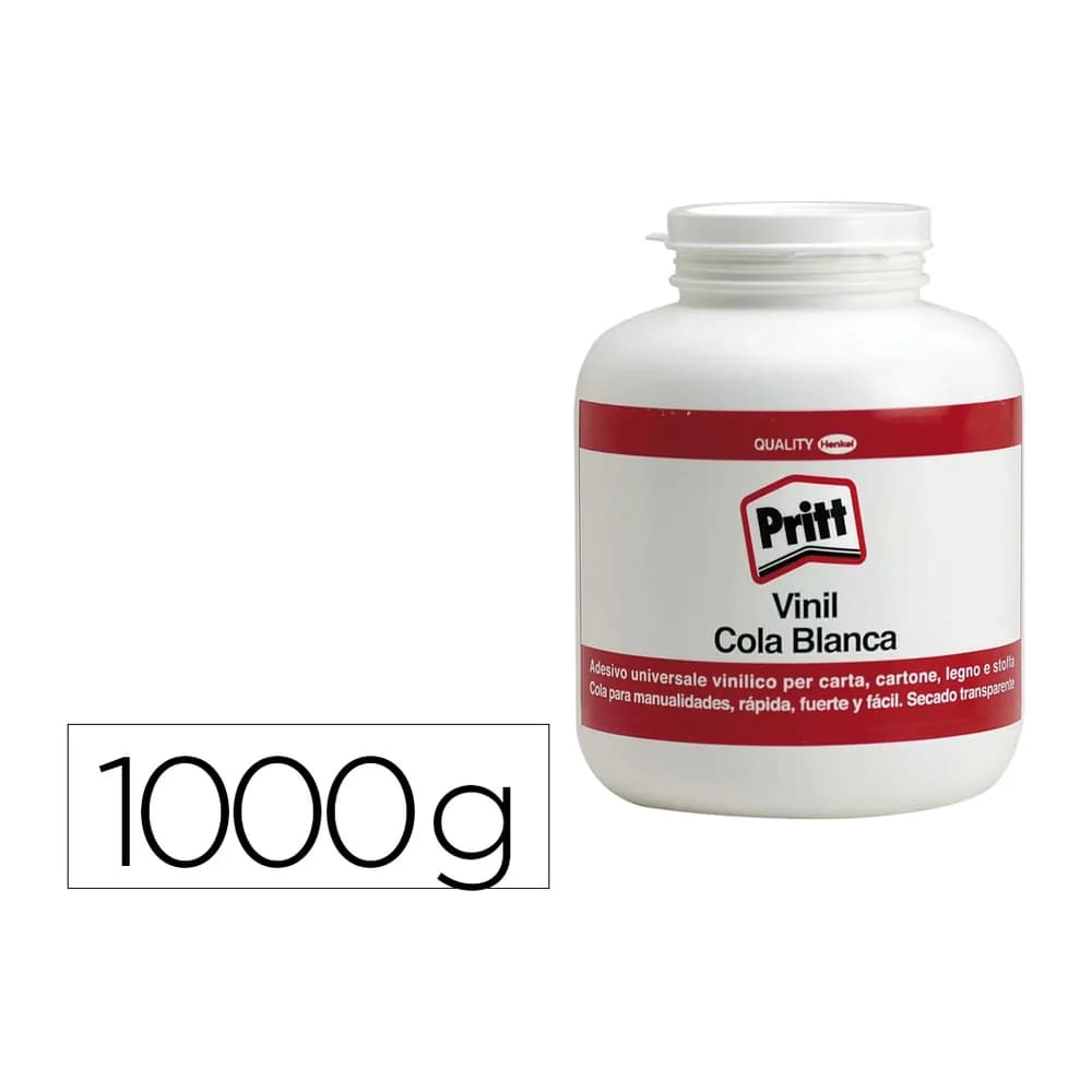 Pritt Pegamento cola vinilica pritt blanca bote de 1000 gr