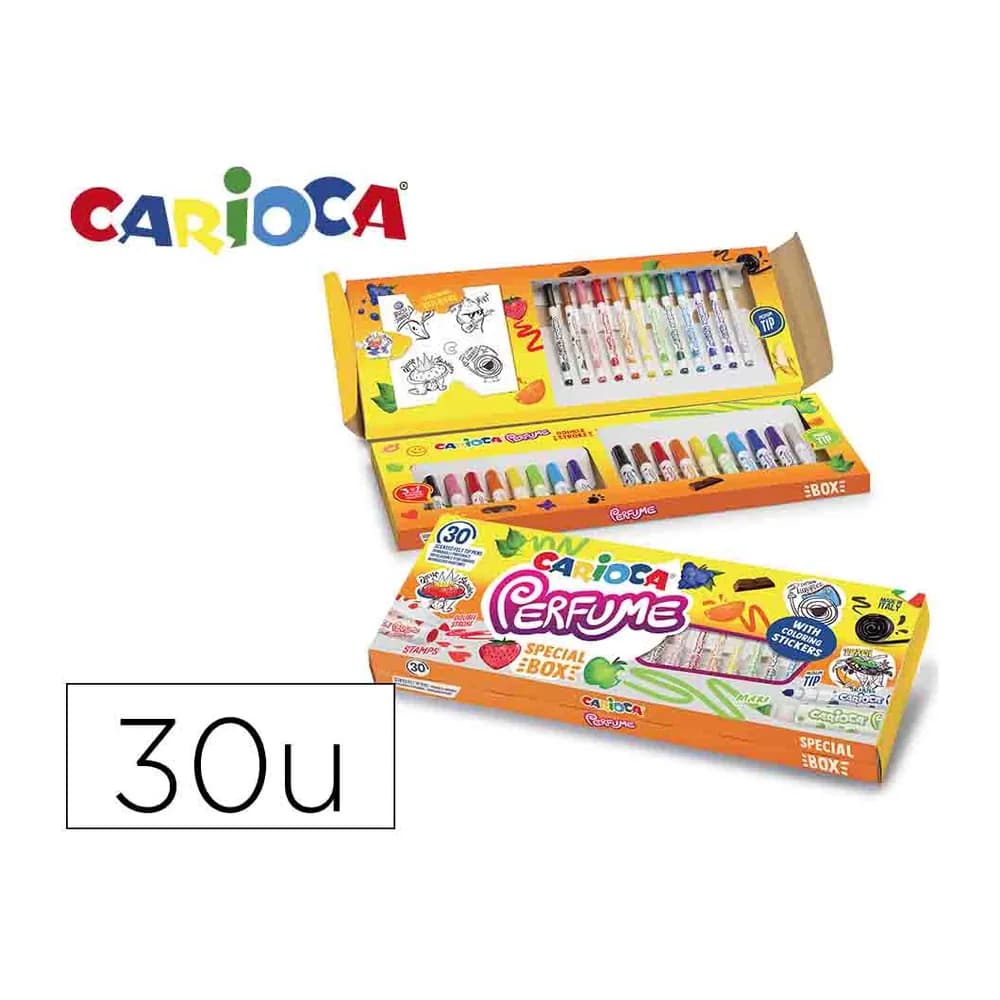 Carioca Rotulador carioca perfume caja 30 unidades colores surtidos