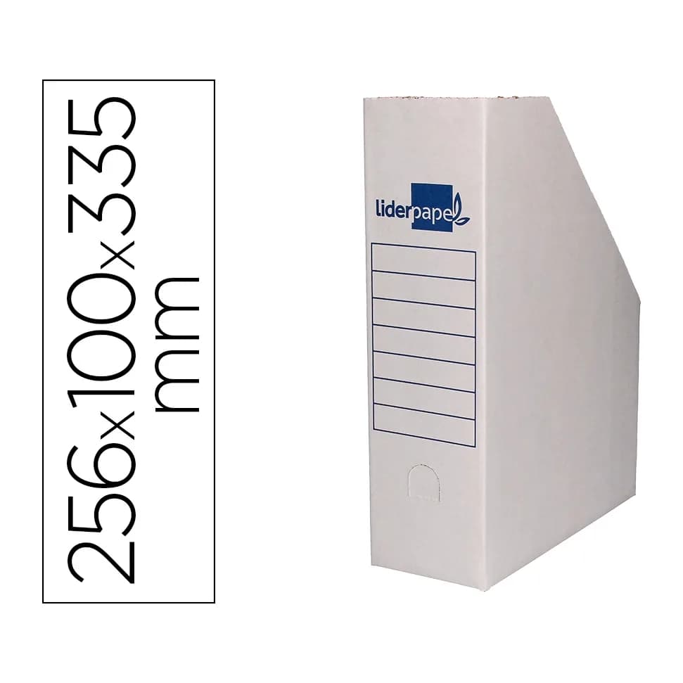 Liderpapel Revistero liderpapel ecouse carton 100% reciclado color blanco 256x100x335 mm