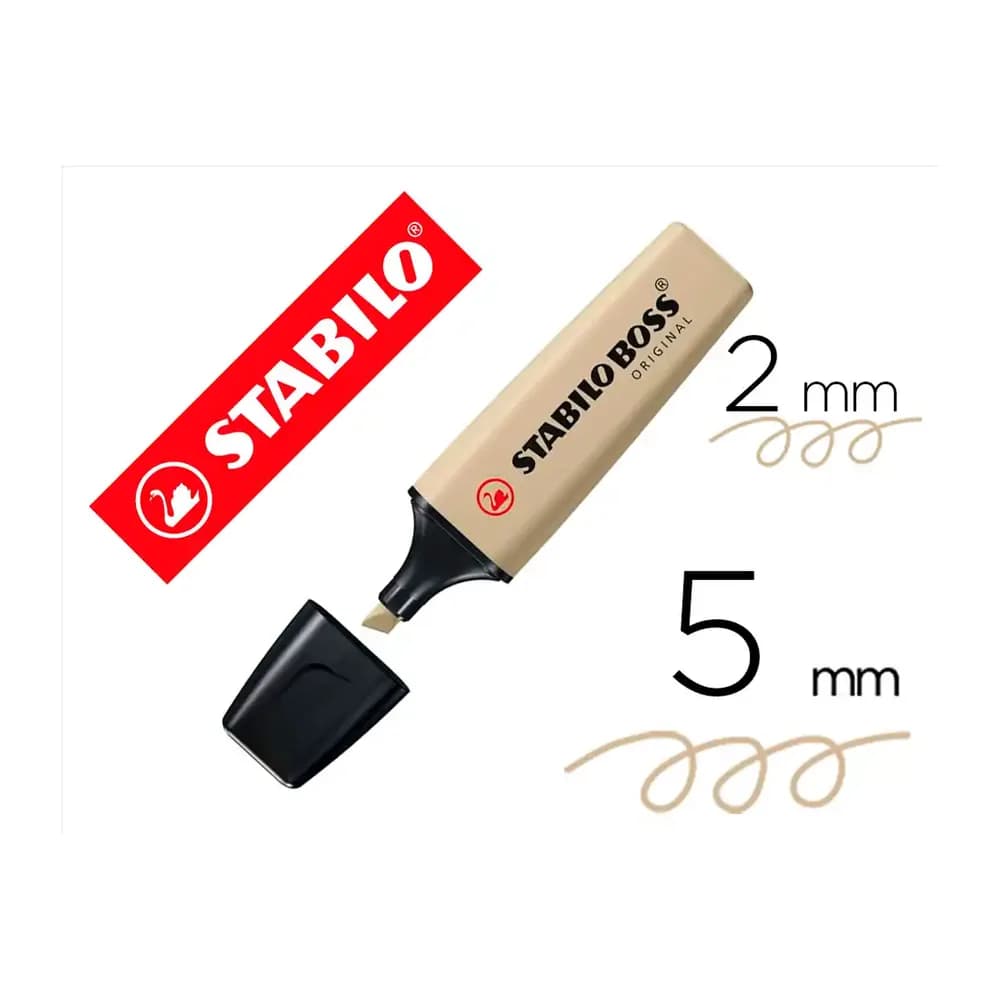 Stabilo Rotulador stabilo boss pastel fluorescente 70 nature colors verde barro