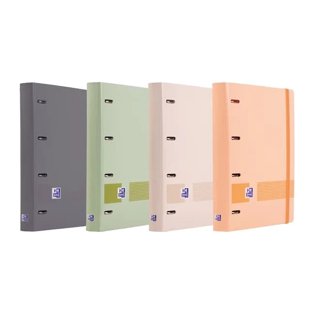 Oxford Carpeta con recambio oxford europeanbinder boreal din a4+ 4 anillas 35 mm recambio 100 hojas cuadro 5 mm colores