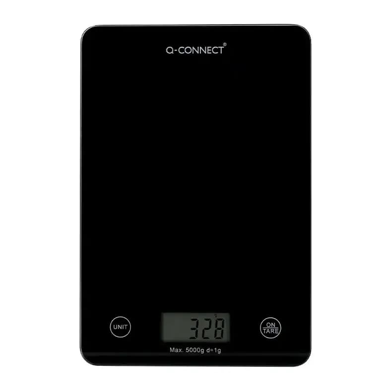 Q-connect Bascula precision q-connect digital con pantalla lcd precision 1 gr capacidad de 5 gr a 5 kg 200x135x16mm