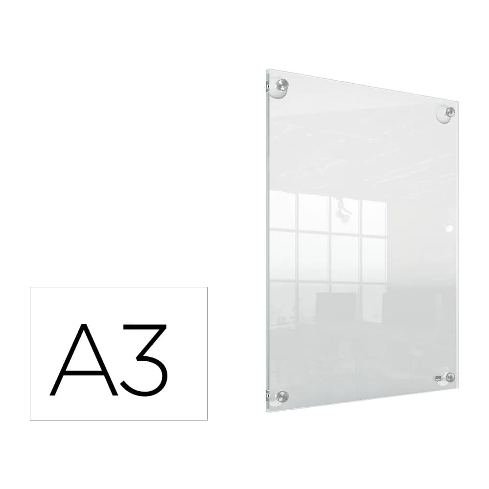 Nobo Marco porta anuncios nobo acrilico transparente mural removible din a3 sin marco 348x24x471 mm
