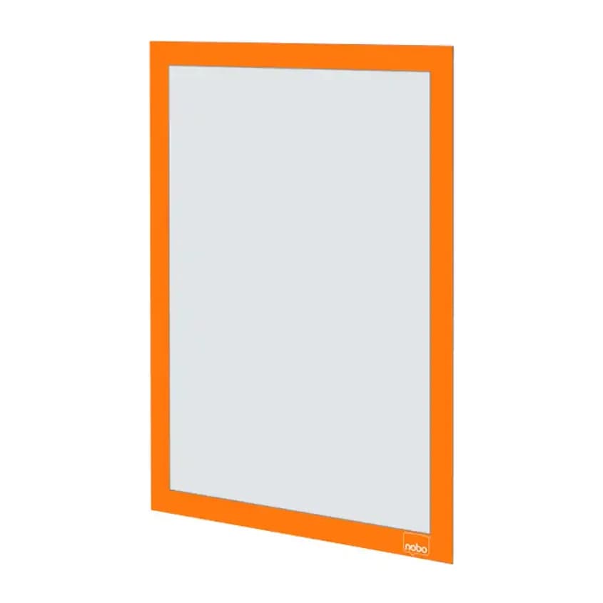 Nobo Marco porta anuncios nobo din a4 marco magnetico autoadhesivo color naranja pack de 2 unidades