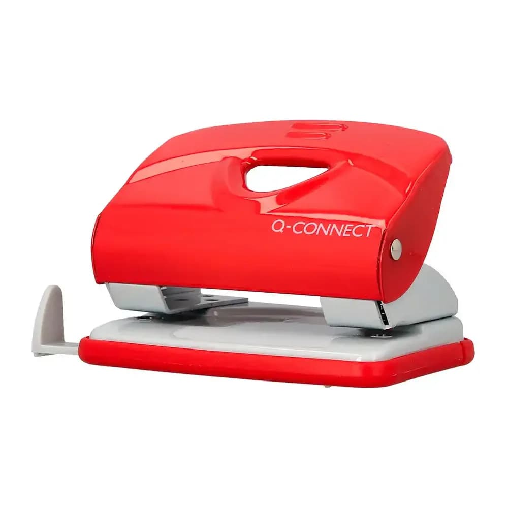 Q-connect Taladrador q-connect kf14219 rojo abertura 2 mm capacidad 20 hojas