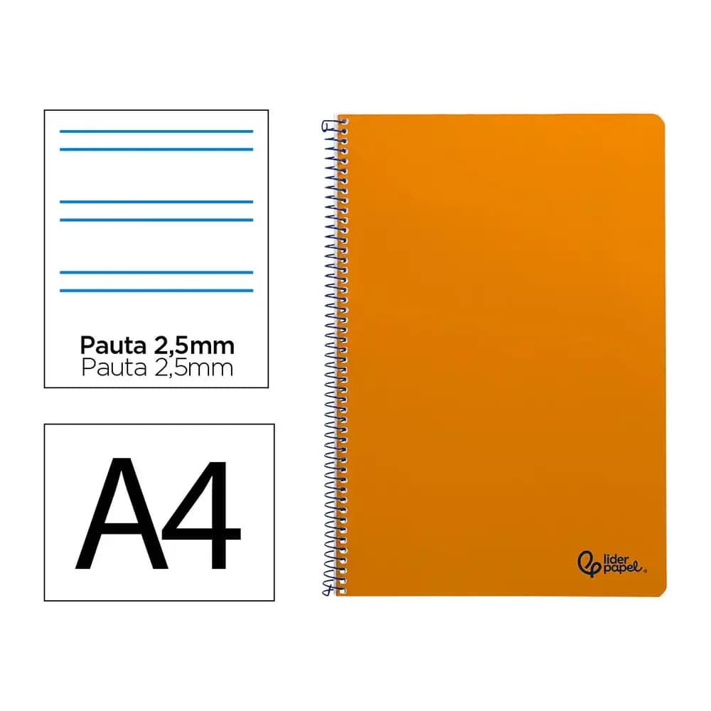 Liderpapel Cuaderno espiral liderpapel a4 smart tapa blanda 80h 75gr pauta 3,5mm con margen