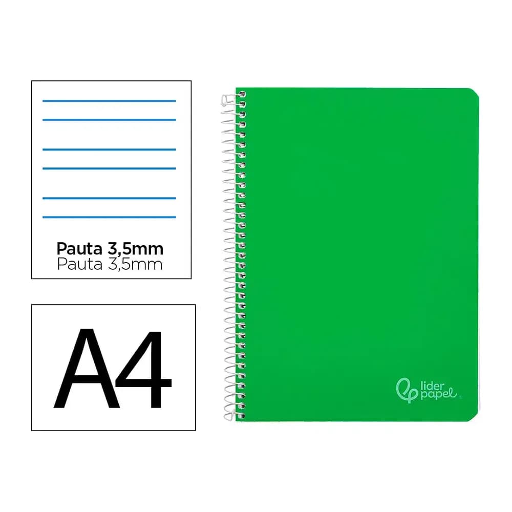 Liderpapel Cuaderno espiral liderpapel a4 witty tapa dura 80h 90gr pauta 3,5mm con margen
