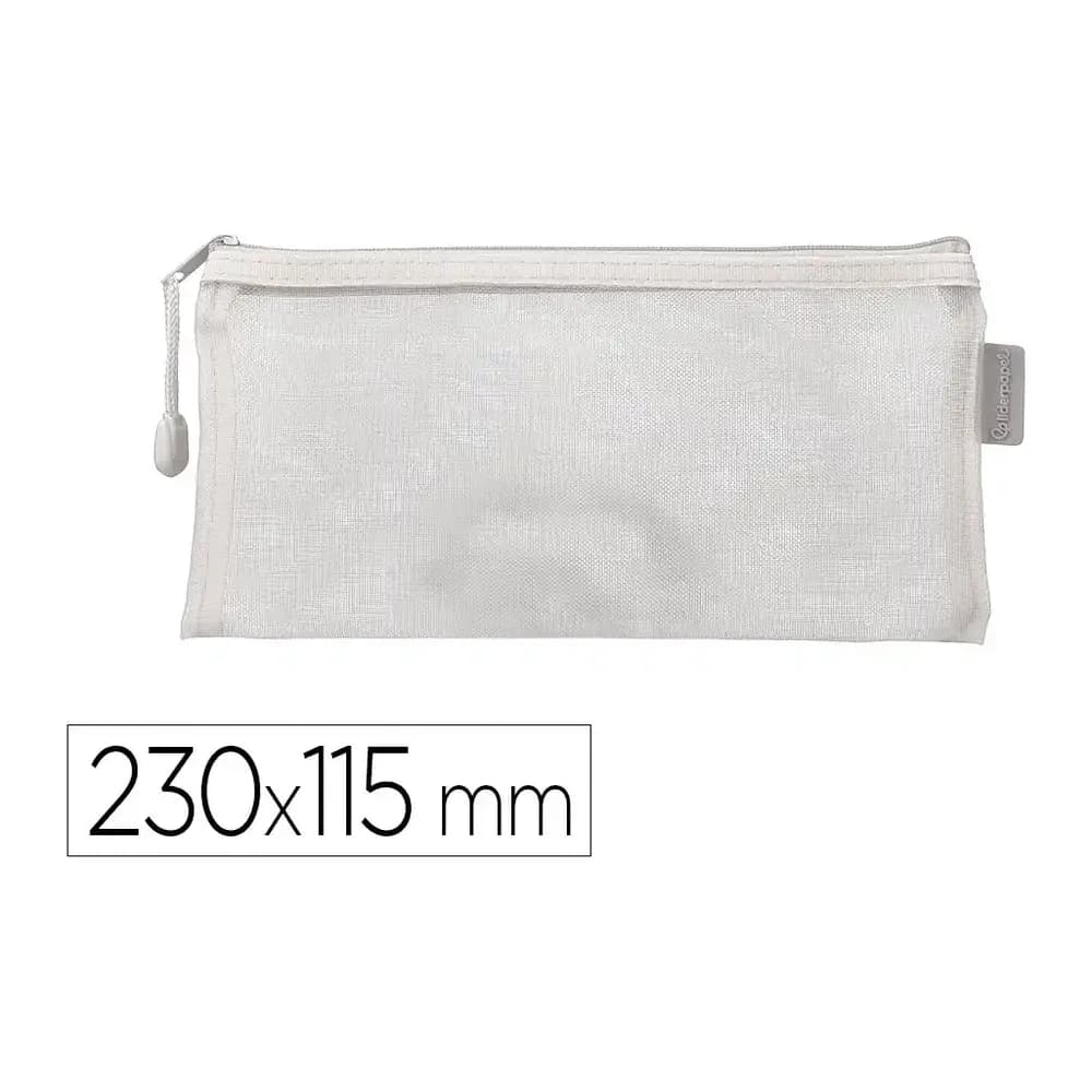 Liderpapel Bolsa zipper bag liderpapel poliester transpirable multiusos ticket 230x115 mm blanco