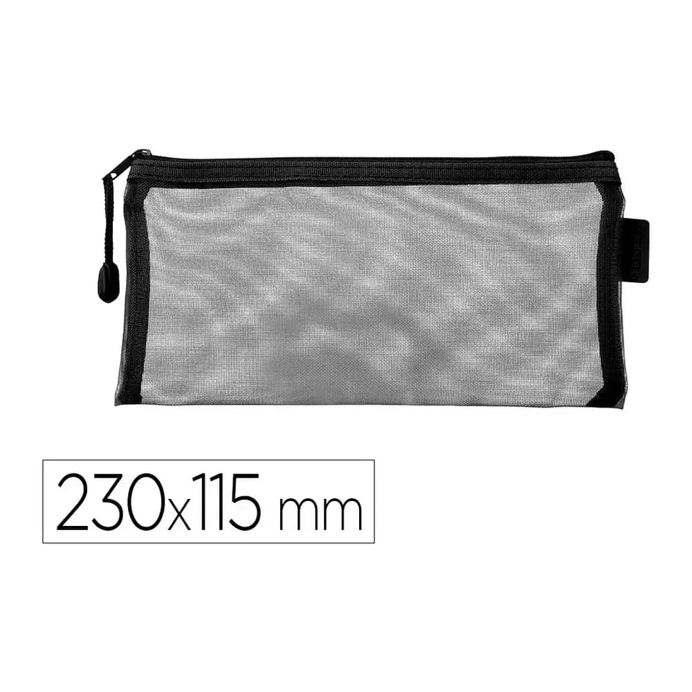 Liderpapel Bolsa zipper bag liderpapel poliester transpirable multiusos ticket 230x115 mm negro