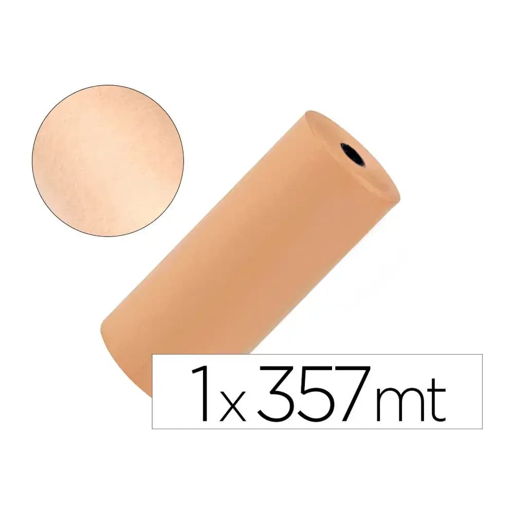 Liderpapel Papel kraft liderpapel marron bobina 1 mt x 357 mt especial para embalaje peso 25 kg
