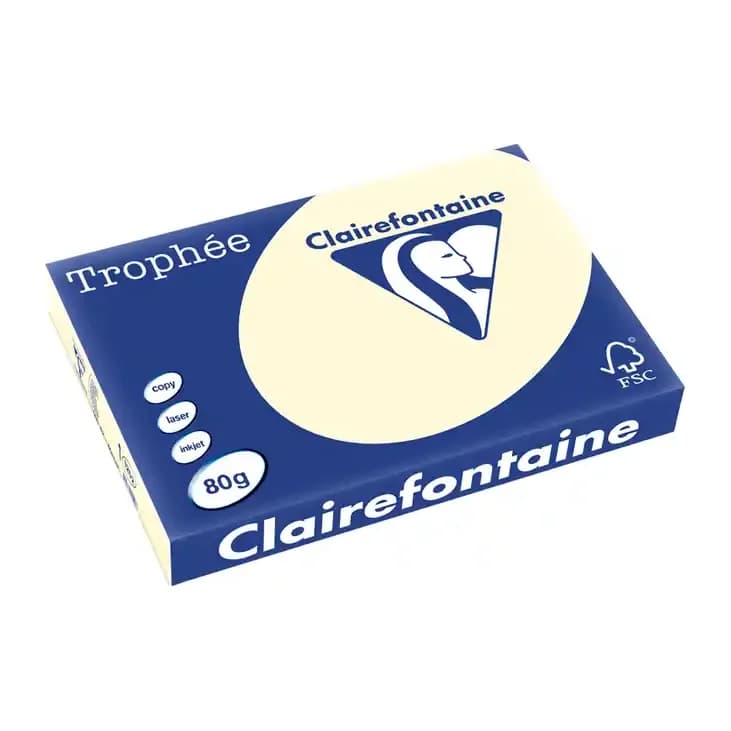 Trophee Papel color trophee a3 80gr crema pastel paquete de 500 hojas