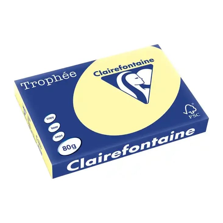 Trophee Papel color trophee a3 80gr canario pastel paquete de 500 hojas