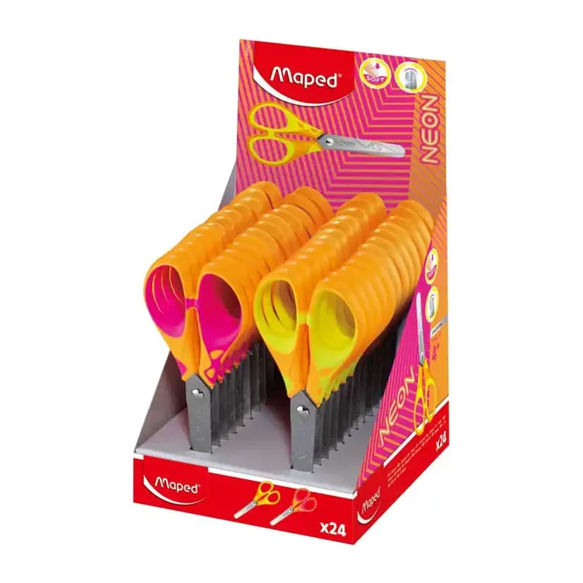 Maped Tijera escolar maped essentials soft neon 13 cm