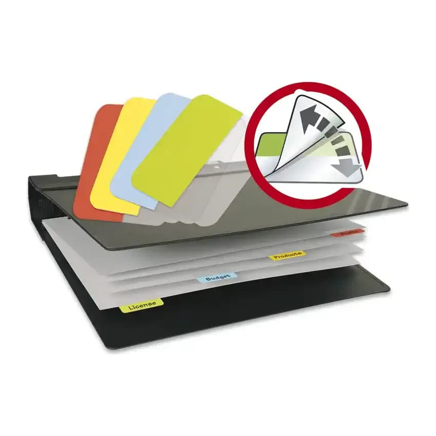 Djois Banderitas separadoras rigida djois removible 12x40 mm pack de 48 unidades colores surtidos