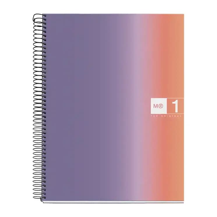 Miquelrius Cuaderno espiral miquelrius din a4 80 hojas 90 gr cuadro 5 mm tapa forrada aurora provence