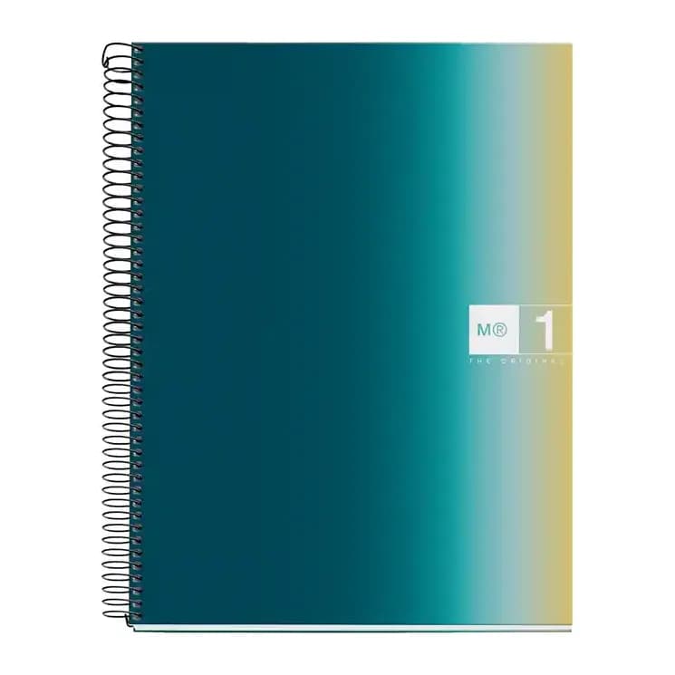 Miquelrius Cuaderno espiral miquelrius din a4 80 hojas 90 gr cuadro 5 mm tapa forrada aurora iceland